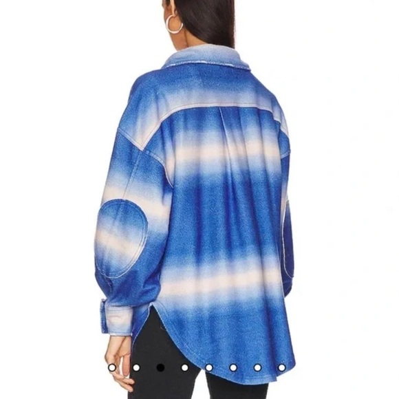 FREE People blue printed, Ruby Shacket. - Picture 9 of 12